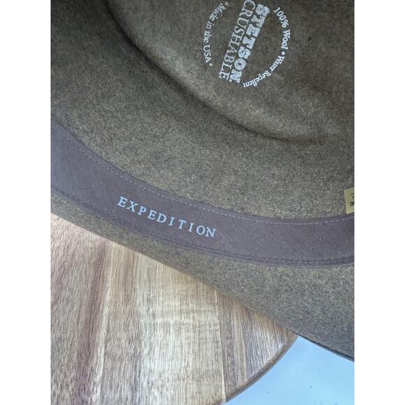 Stetson Hat Cowboy Fitted Mens X-Large Brown Wool Crushable Water Repellent USA - Picture 12 of 16